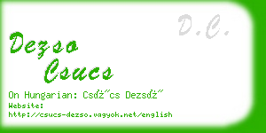 dezso csucs business card